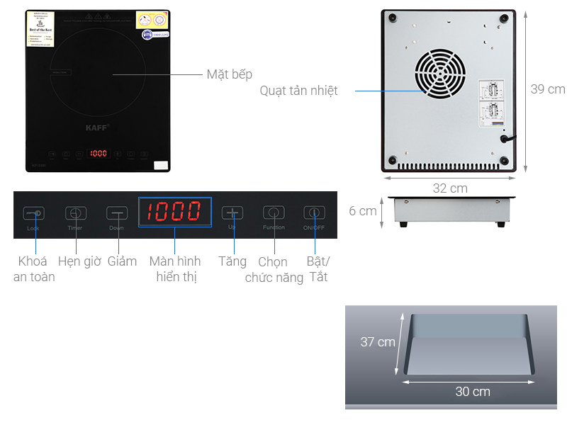 Bếp từ đơn lắp âm KAFF KF-330I