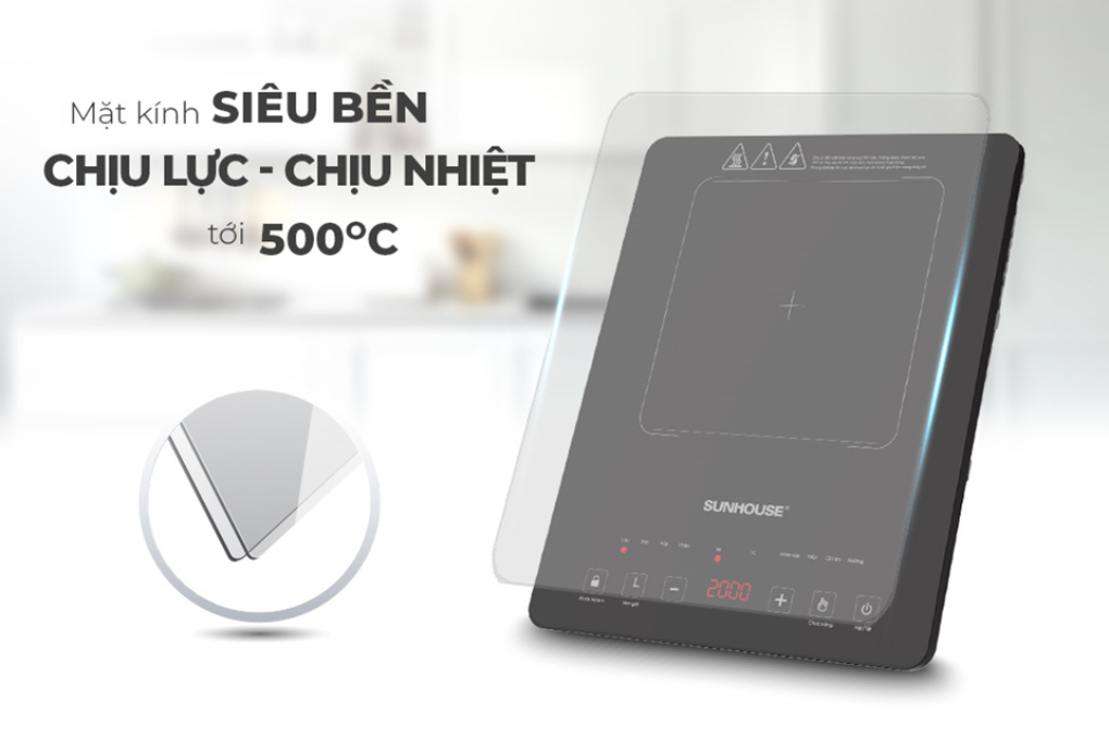 Bếp từ Sunhouse SHD6805 - Mặt kính