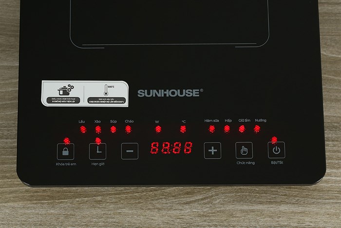 Bếp từ đơn Sunhouse SHD6805 2000W Màu Đen