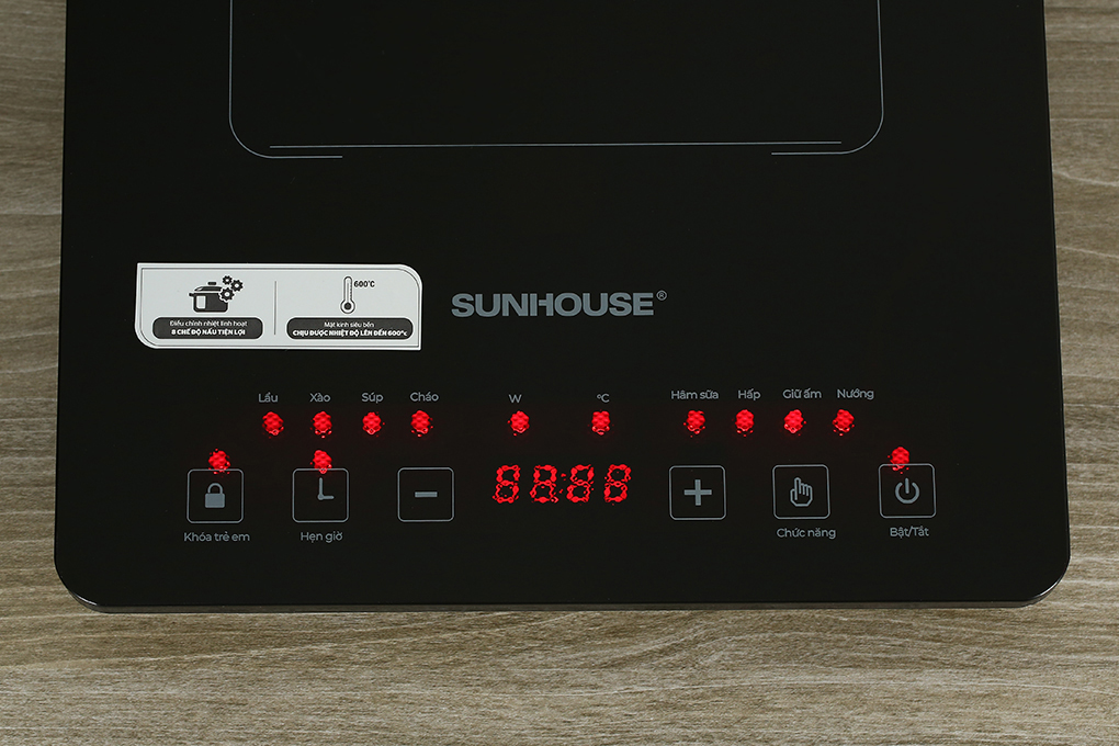 Bếp từ đơn Sunhouse SHD6805 2000W Màu Đen