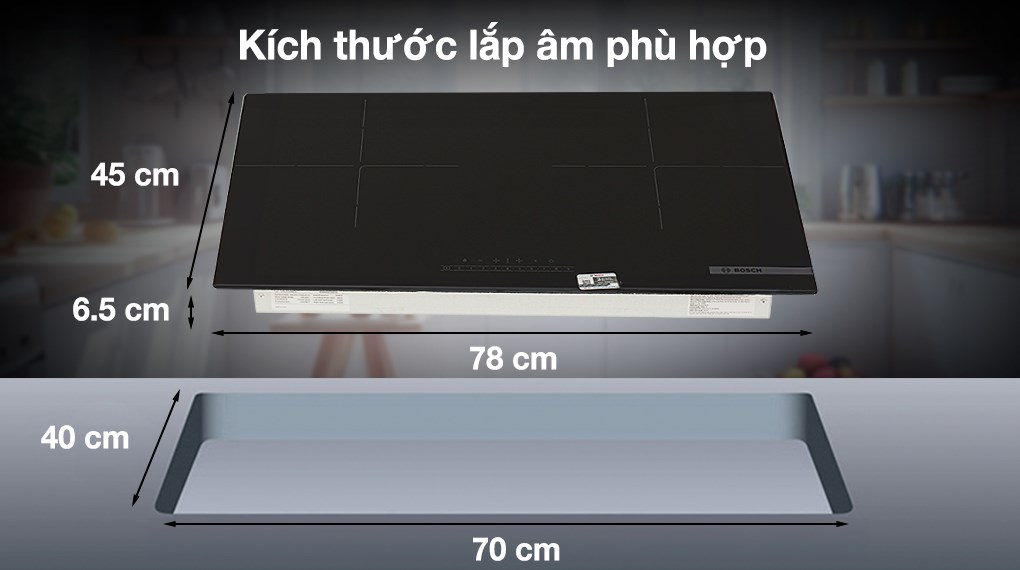 Bếp từ đôi âm Bosch PPI8256EVN 3500W