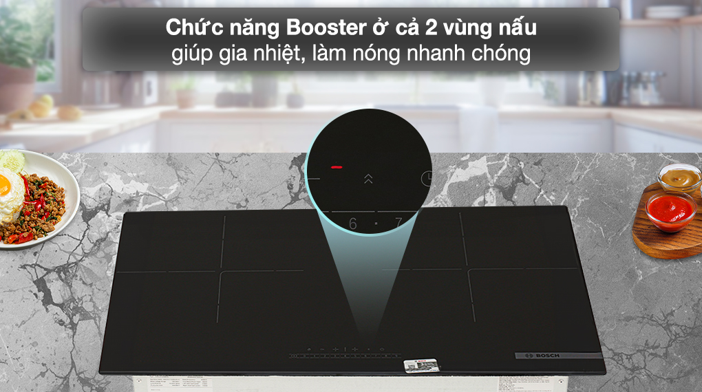 Booster - Bếp từ đôi lắp âm Bosch PPI8256EVN