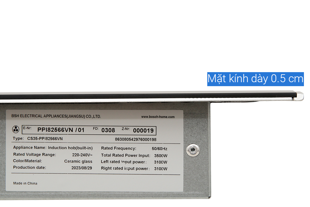 Bếp từ đôi lắp âm Bosch PPI82566VN Màu Đen