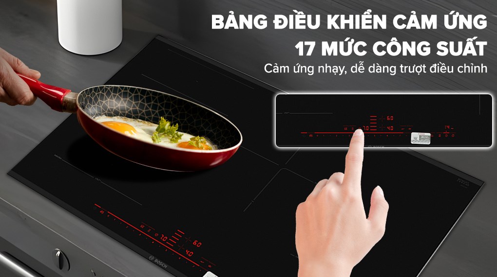 Bếp từ 4 vùng nấu lắp âm Bosch PXE875DC1E