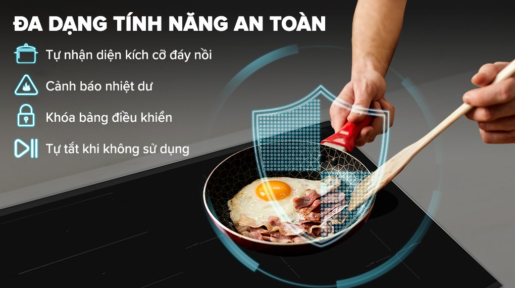 Bếp từ 4 vùng nấu lắp âm Bosch PXE875DC1E