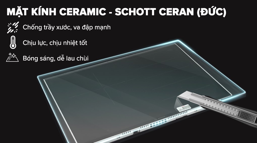 Bếp từ 3 vùng nấu lắp âm Bosch PXJ675DC1E