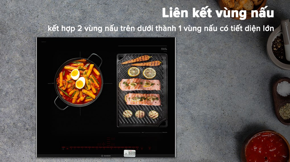 Bếp từ 3 vùng nấu lắp âm Bosch PXJ675DC1E