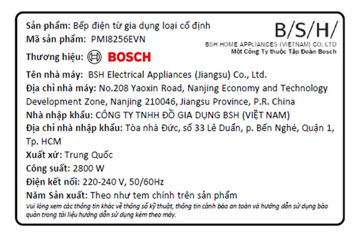 Bếp từ đôi âm Bosch PMI8256EVN 2800W Màu Đen
