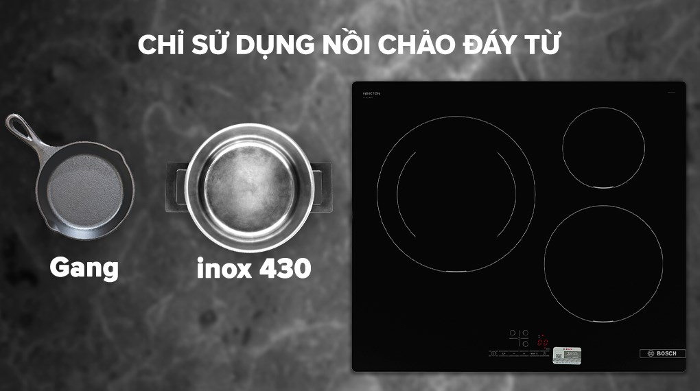 Bếp từ 3 vùng nấu âm Bosch PUJ611BB5E 4600W