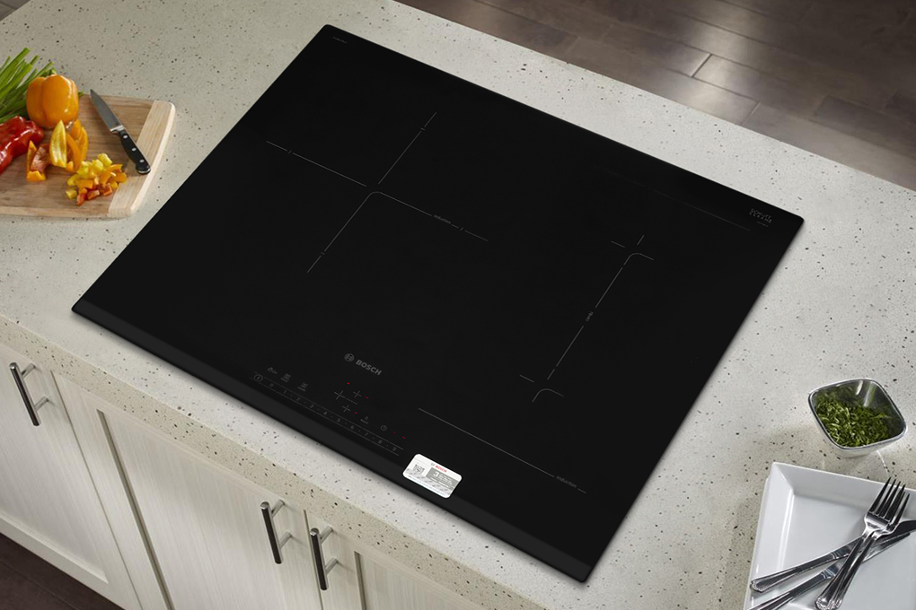Bếp từ 3 vùng nấu lắp âm Bosch PVJ631FB1E Màu Đen