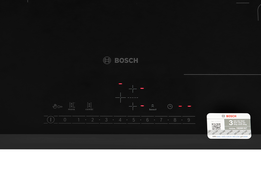 Bếp từ 3 vùng nấu lắp âm Bosch PVJ631FB1E Màu Đen