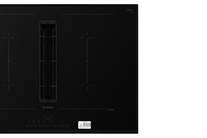 Bếp từ 4 vùng nấu lắp âm tích hợp hút mùi Bosch PVQ731F15E Màu Đen