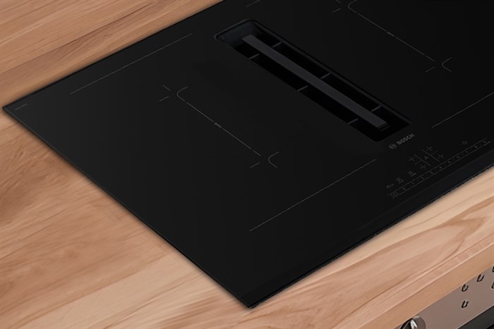 Bếp từ 4 vùng nấu lắp âm tích hợp hút mùi Bosch PVQ731F15E Màu Đen