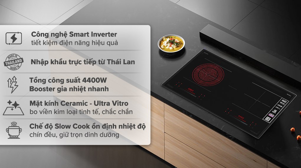 Bếp từ hồng ngoại âm Sunhouse MMB82041-TMD 4400W