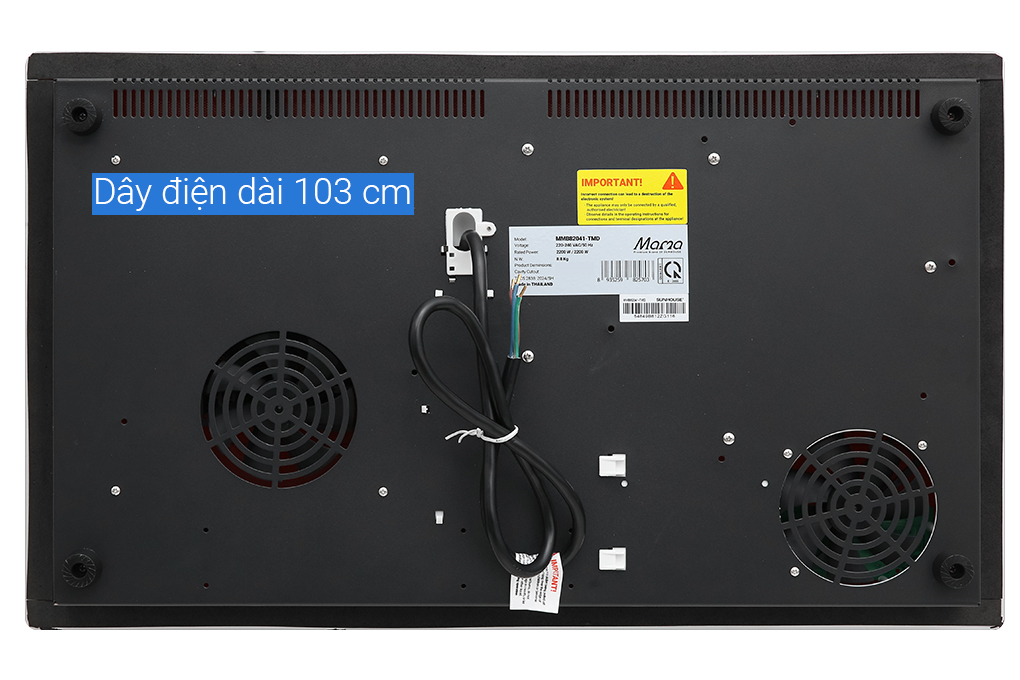 Bếp từ hồng ngoại âm Sunhouse MMB82041-TMD 4400W Màu Đen