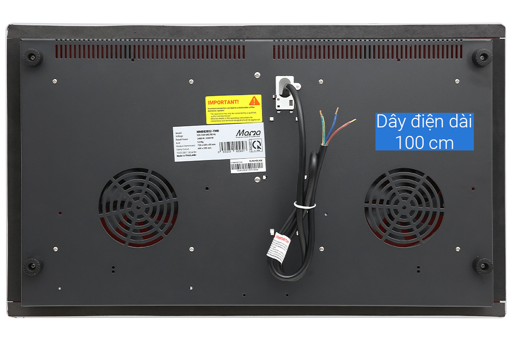 Bếp từ đôi âm Sunhouse MMB82052-TMD 4800W Màu Đen