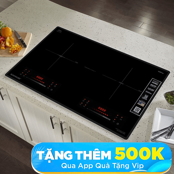 Bếp từ đôi âm Sunhouse SHB82062-MMD 4400W