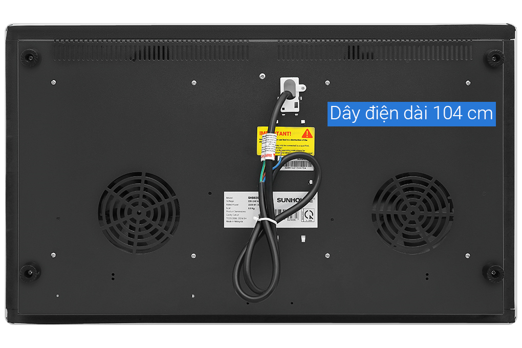 Bếp từ đôi âm Sunhouse SHB82062-MMD 4400W Màu Đen