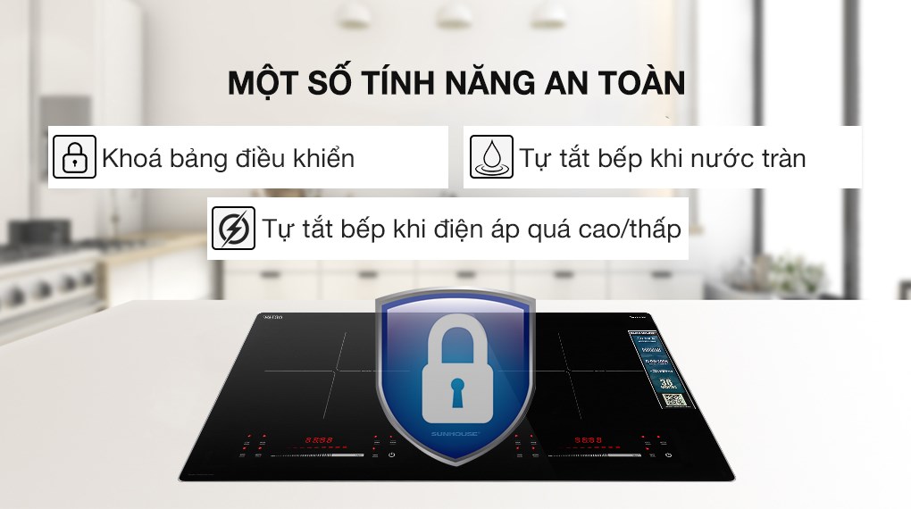 Bếp từ đôi âm Sunhouse SHB82082-VMD 4400W