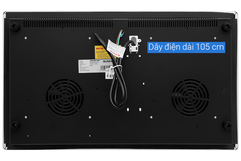 Bếp từ đôi âm Sunhouse SHB82082-VMD 4400W Màu Đen