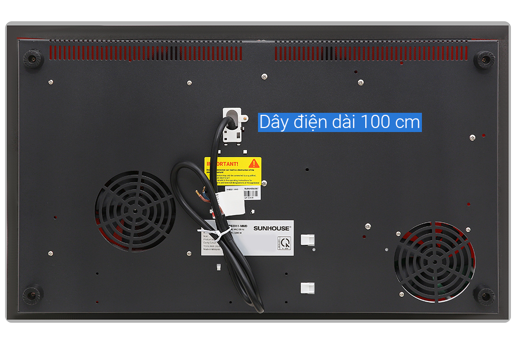 Bếp từ hồng ngoại âm Sunhouse SHB82011-MMD 4400W Màu Đen