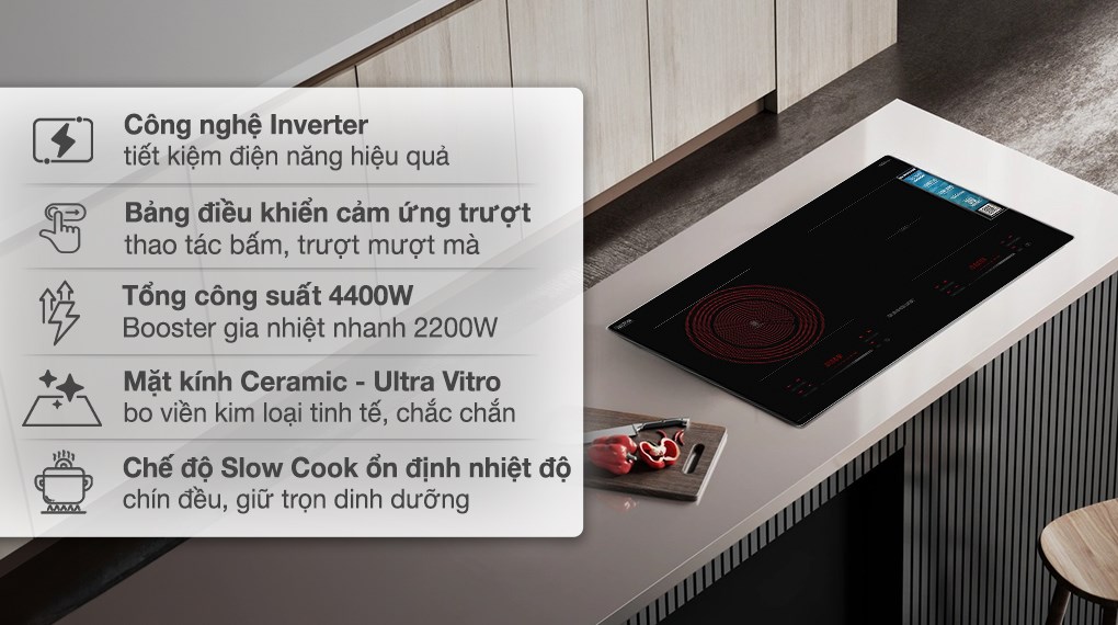 Bếp từ hồng ngoại âm Sunhouse SHB82071-VMD 4400W