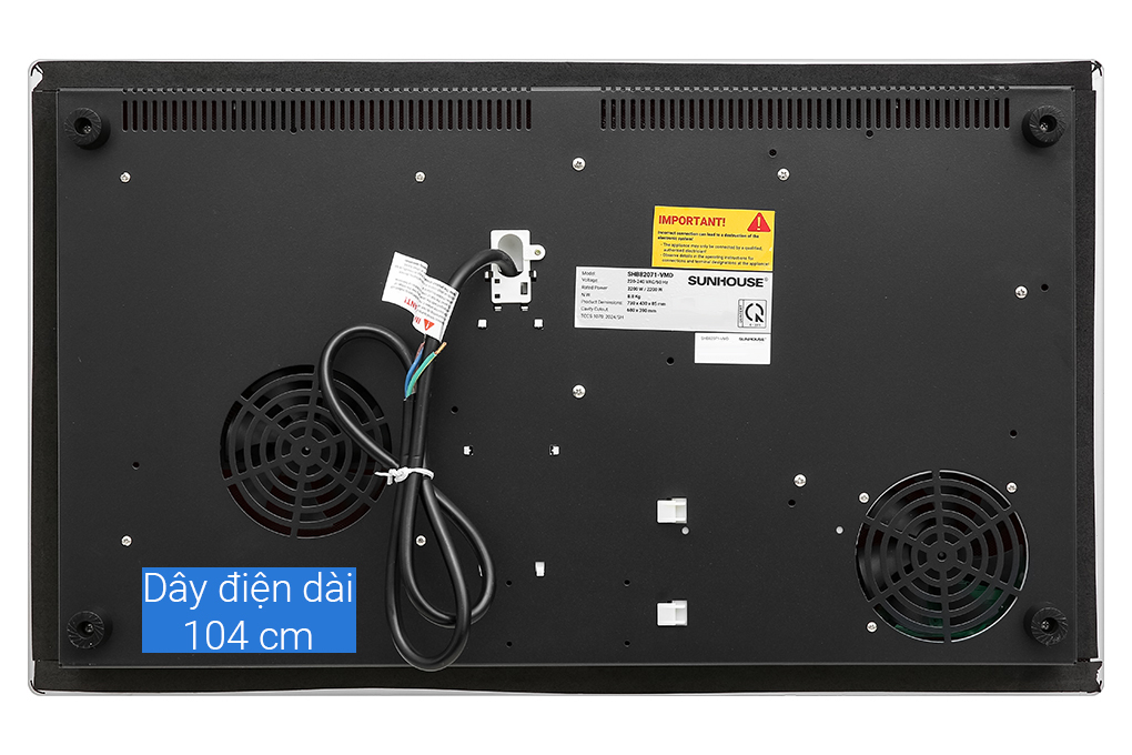 Bếp từ hồng ngoại âm Sunhouse SHB82071-VMD 4400W Màu Đen