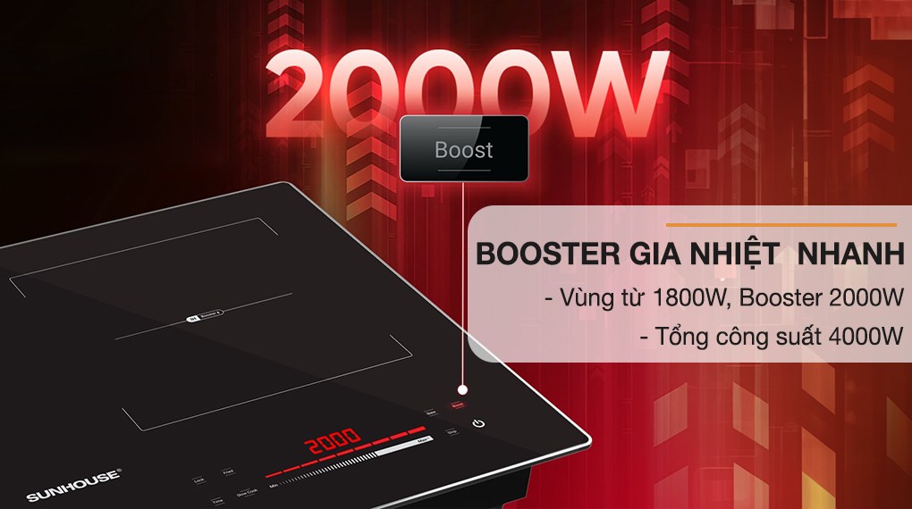 Bếp từ hồng ngoại âm Sunhouse SHB81051-VMD 4000W