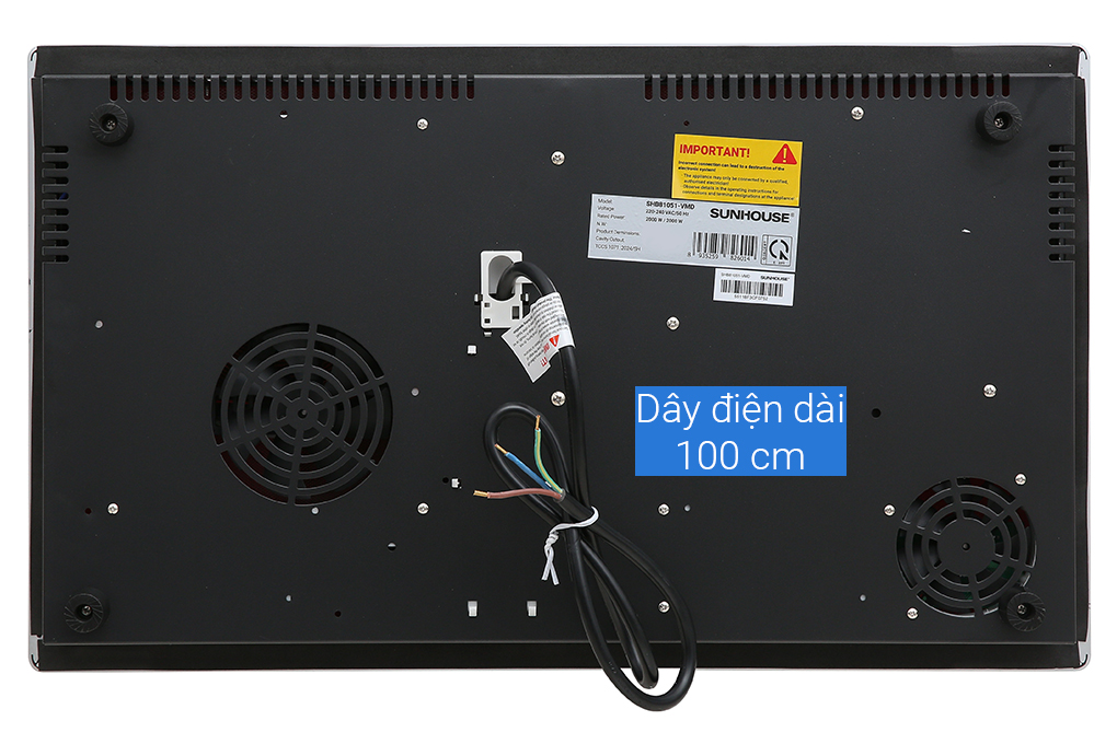 Bếp từ hồng ngoại âm Sunhouse SHB81051-VMD 4000W Màu Đen