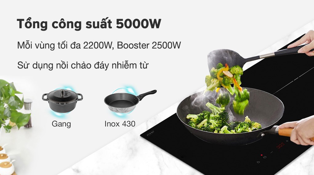 Bếp từ đôi âm Kangaroo KGIC50D1C 5000W