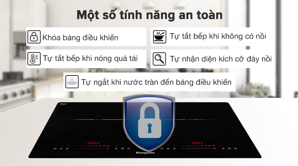 Bếp từ đôi âm Kangaroo KGIC48D1C 4800W