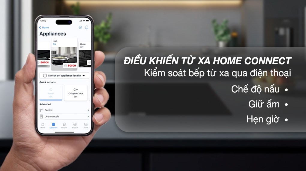 Bếp từ 3 vùng nấu âm Bosch PIJ61RHB1E 7400W