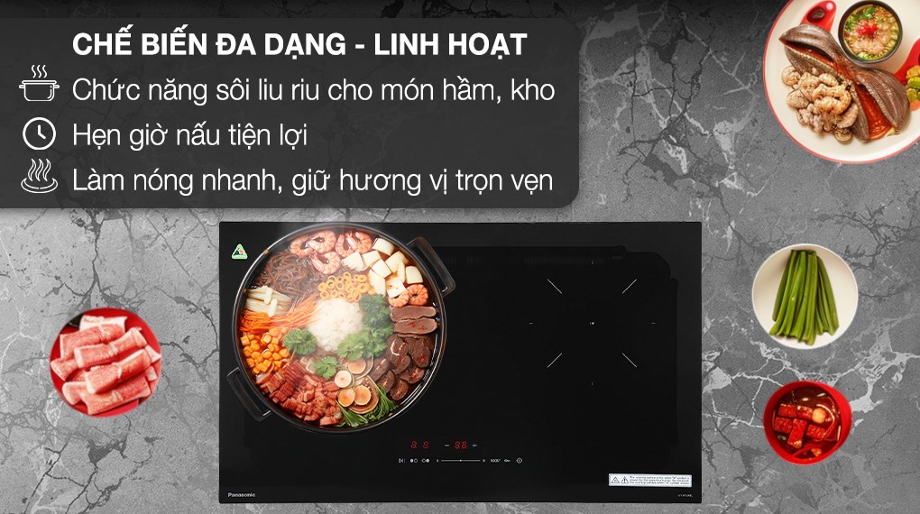 Bếp từ đôi âm Panasonic KY-R72AELYUE 3500W