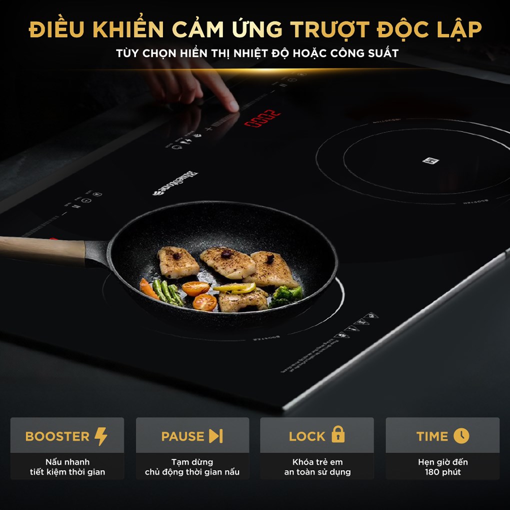Bếp từ đôi âm BlueStone ICB-6825 5000W
