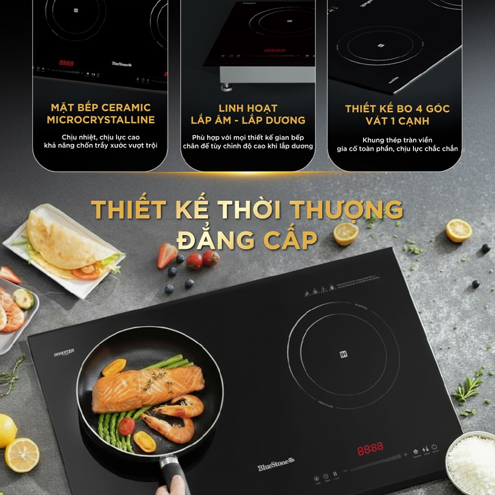 Bếp từ đôi âm BlueStone ICB-6825 5000W