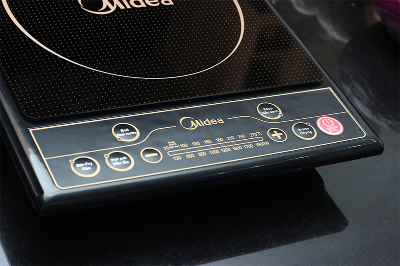 Bếp từ Midea MI-SV19EH - bảng điều khiển tiếng Việt dễ dùng Bếp từ Midea MI-SV19EH - bảng điều khiển tiếng Việt dễ dùng
