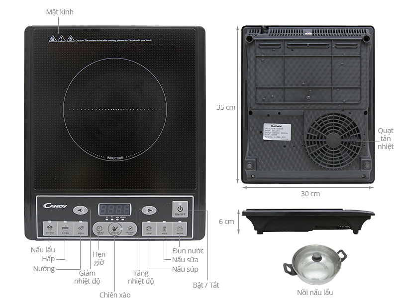 Bếp điện từ Candy CSI–J20X