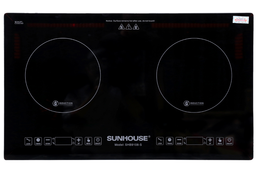 Bếp từ đôi Sunhouse SHB9108-S Màu Đen