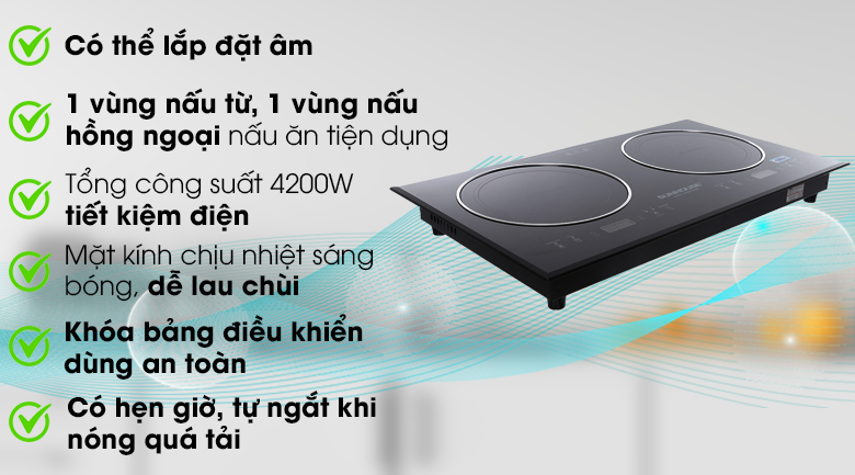 Bếp từ hồng ngoại Sunhouse SHB9103MT