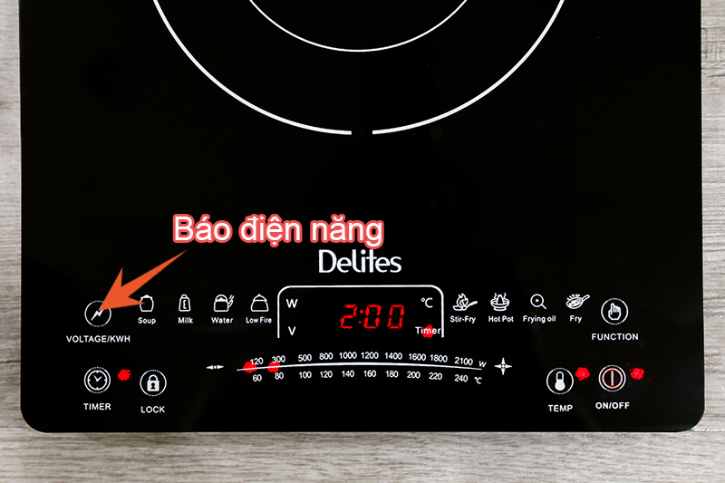 Báo điện năng tiêu thụ - Bếp từ Delites BDT01