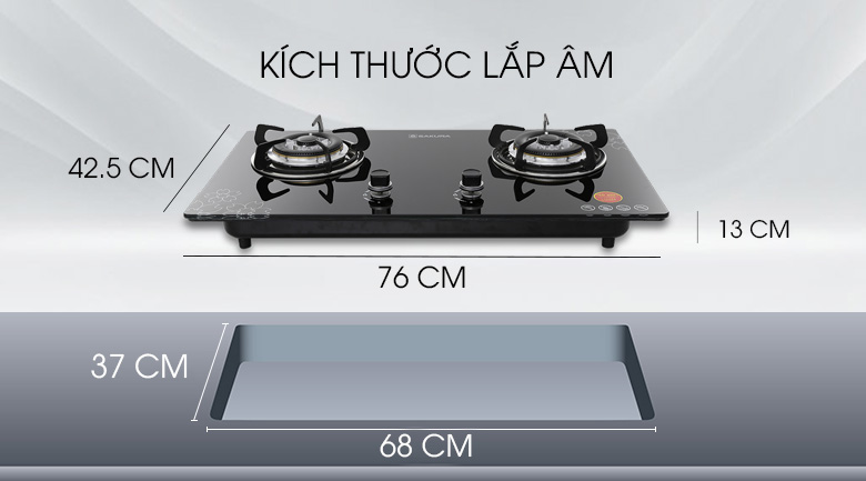 Bếp ga âm Sakura SV-2577GB