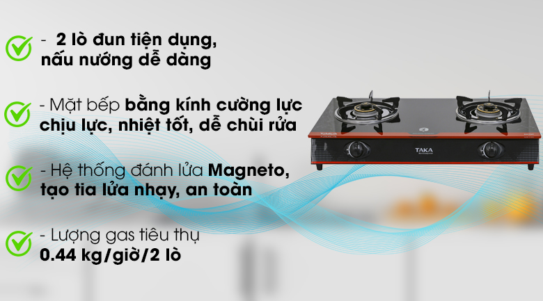 Bếp ga đôi TAKA DK70C