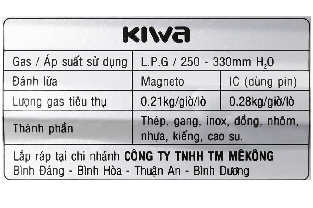 Bán bếp ga đơn Kiwa KW-300G