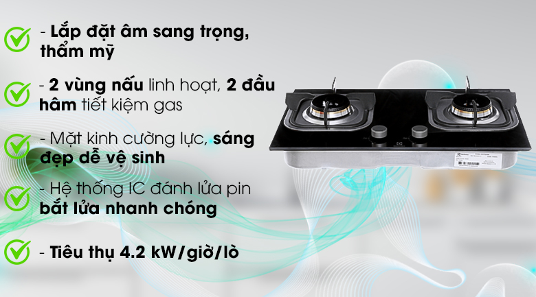 Bếp gas âm Electrolux EGT7221EK - Chính hãng - Điện máy ...