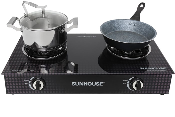 Bếp ga đôi Sunhouse SHB3366MT Màu Đen