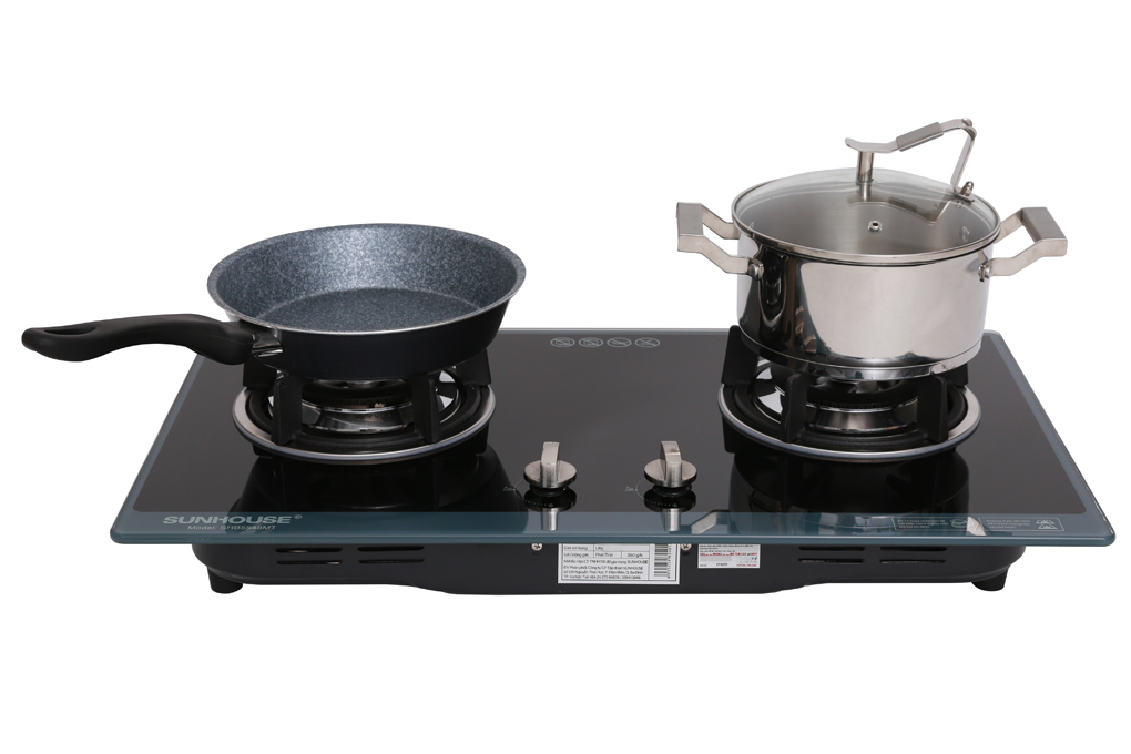 Màu đen, viền xanh sang trọng, thanh lịch, có thể lắp đặt âm tủ - Bếp gas âm Sunhouse SHB5548MT Màu đen, viền xanh sang trọng, thanh lịch, có thể lắp đặt âm tủ - Bếp gas âm Sunhouse SHB5548MT