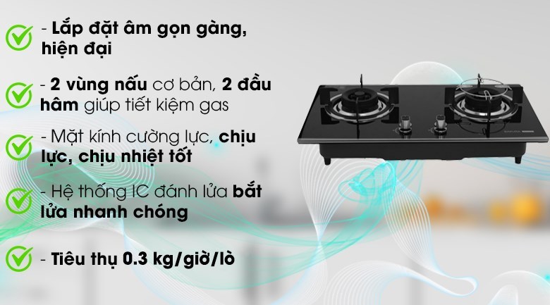 Bếp ga âm Sakura SG-2568GB