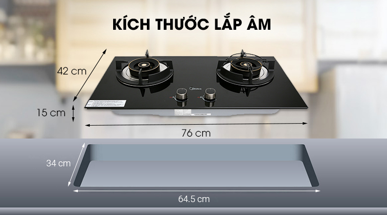 Bếp ga âm Midea MQ7630-G