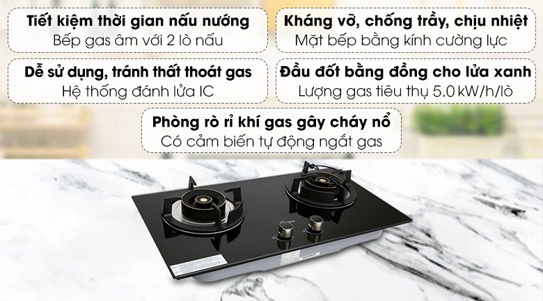 Bếp ga âm Midea MQ7630-G - 2