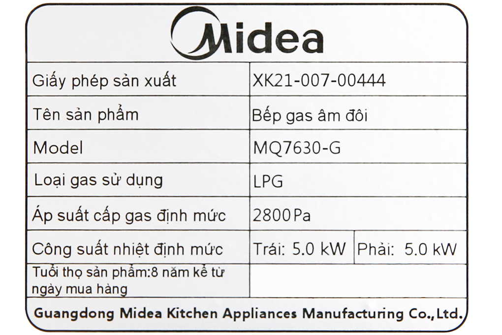 Siêu thị bếp ga âm Midea MQ7630-G